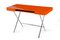 Cosimo Desk with Orange Glossy Lacquered Top by Marco Zanuso Jr. for Adentro, 2017 4
