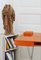 Cosimo Desk with Orange Glossy Lacquered Top by Marco Zanuso Jr. for Adentro, 2017 5
