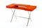 Cosimo Desk with Orange Glossy Lacquered Top by Marco Zanuso Jr. for Adentro, 2017 3