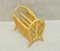 Vintage Danish Rattan Magazine Rack 1