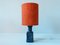 Vintage Orange and Blue Stone Table Lamp, 1960s, Image 1