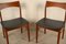 Leather and Teak Chairs by Henning Kjærnulf for Vejle Mobelfabrik, 1960s, Set of 2, Image 2