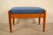 Danish Blue Footstool, 1960s 1