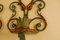 Patinated Wrought Iron Wall Sconces, 1940s, Set of 2 4