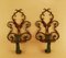 Patinated Wrought Iron Wall Sconces, 1940s, Set of 2 5