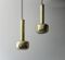 Vintage Guldpendel Brass Pendants by Vilhelm Lauritzen for Louis Poulsen, Set of 2 1