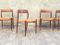 Scandinavian Model 75 Chairs by Niels Otto Moller, 1960s, Set of 4 5