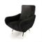 Mid-Century Italian Black Velvet Armchair, 1950s 5