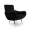 Mid-Century Italian Black Velvet Armchair, 1950s, Image 1