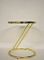 Vintage Z-Shaped Brass Side Table, 1970s, Image 4