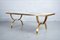 Mid-Century German Coffee Table with Frankfurt Mosaic and Brass by Berthold Müller-Oerlinghausen 1950s 1