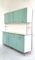 Italian Teal & White Formica Kitchen Cabinet, 1950s 2