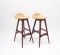 Bar Stools by Erik Buch for Oddense Maskinsnedkeri, 1960s, Set of 2 1