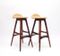 Bar Stools by Erik Buch for Oddense Maskinsnedkeri, 1960s, Set of 2 3