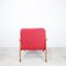 Sedia rossa con gambe a compasso, anni '60, Immagine 6