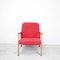Sedia rossa con gambe a compasso, anni '60, Immagine 1