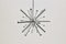 Lámpara colgante Sputnik de metal cromado, años 60, Imagen 2