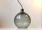 Glass & Brass Pendant Lamp from Orrefors, 1960s 1