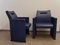 Blue Lounge Chairs by Jean Michel Wilmotte, 1970s, Set of 2 1