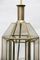 Lámpara de techo Art Déco vintage de vidrio dorado, Imagen 5