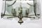 Lámpara de araña de recibidor de vidrio y níquel, años 70, Imagen 12