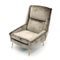 Fauteuil en Velours Gris, Italie, 1960s 6