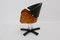 Italian Modern Black and Brown Swivel Chair, 1989, Image 6