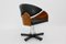 Italian Modern Black and Brown Swivel Chair, 1989 3