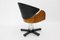 Italian Modern Black and Brown Swivel Chair, 1989, Image 2