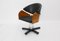 Italian Modern Black and Brown Swivel Chair, 1989 7