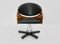 Italian Modern Black and Brown Swivel Chair, 1989 1