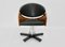Italian Modern Black and Brown Swivel Chair, 1989, Image 1