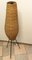 Mid-Century Floor Lamp with Wicker Shade, Image 4