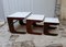 Rosewood and Carrara Marble Nesting Tables, 1950s, Set of 3, Image 4