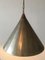 Vintage Scandinavian Brutalist Teak & Metal Pendant 6