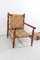 Vintage Rope Lounge Chair with Pair of Stools, Set of 3 9