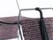 Balancín hecho a mano de hierro negro mate y tejido con asiento de tapiz de Iota Hand Stitched, Imagen 2