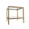 Square Brass and Glass Side Table by Pierre Vandel, 1970s 2