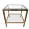 Square Brass and Glass Side Table by Pierre Vandel, 1970s 1