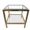 Square Brass and Glass Side Table by Pierre Vandel, 1970s, Image 1