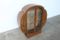 Circular Art Deco Walnut Display Cabinet with Glass Shelves 5