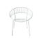 White Powder Coated Garden Chair, 1970s 1