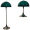 Lampes Panthella Vertes par Verner Panton pour Louis Poulsen, Set de 2 1