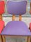 French Red and Purple Chairs, 1950s, Set of 4, Image 6