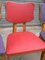 French Red and Purple Chairs, 1950s, Set of 4 8