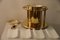 Vintage Gold-Plated Champagne Cooler with Crystal Bottle Stop 7