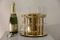 Vintage Gold-Plated Champagne Cooler with Crystal Bottle Stop 3