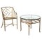 Französischer Vintage Tisch mit Stühlen in Bambus Optik 1
