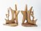 French Carved Oak Bookends by Johnny Ludecher, 1960s, Set of 2, Image 1