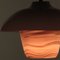 Lampada a sospensione a forma di lanterna color caffè, Moire Collection, vetro soffiato di Atelier George, Immagine 3